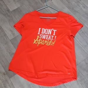 Womens Athletic Sportswear active wear tshirt Statement Tee Danskin XL